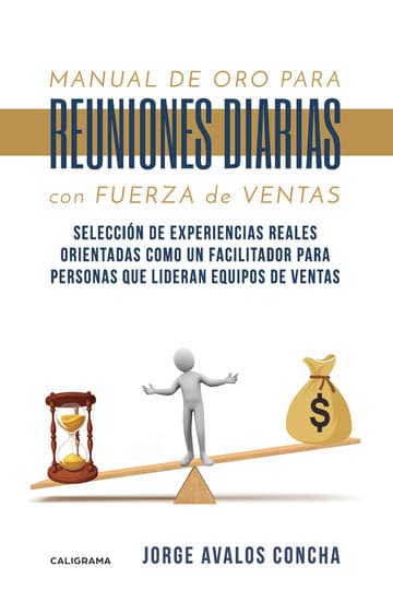 Cubierta de Manual de oro para reuniones diarias con fuerza de ventas
